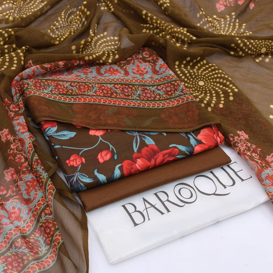 Baroque lawn 3-Piece Un-stiched