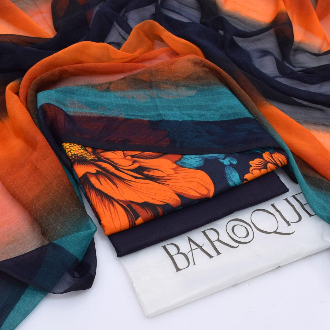 Baroque lawn 3-Piece Un-stiched