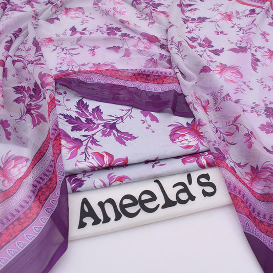 Aneela'S lawn 3-Piece Un-Stiched