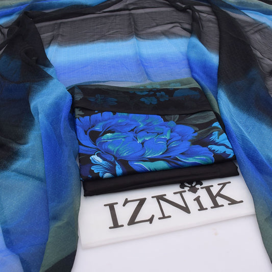 Iznik lawn 3-Piece Un-stiched