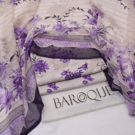 Baroque lawn 3-Piece Un-stiched