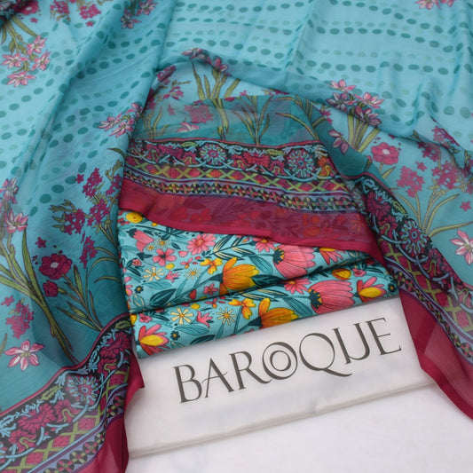 Baroque lawn 3-Piece Un-stiched