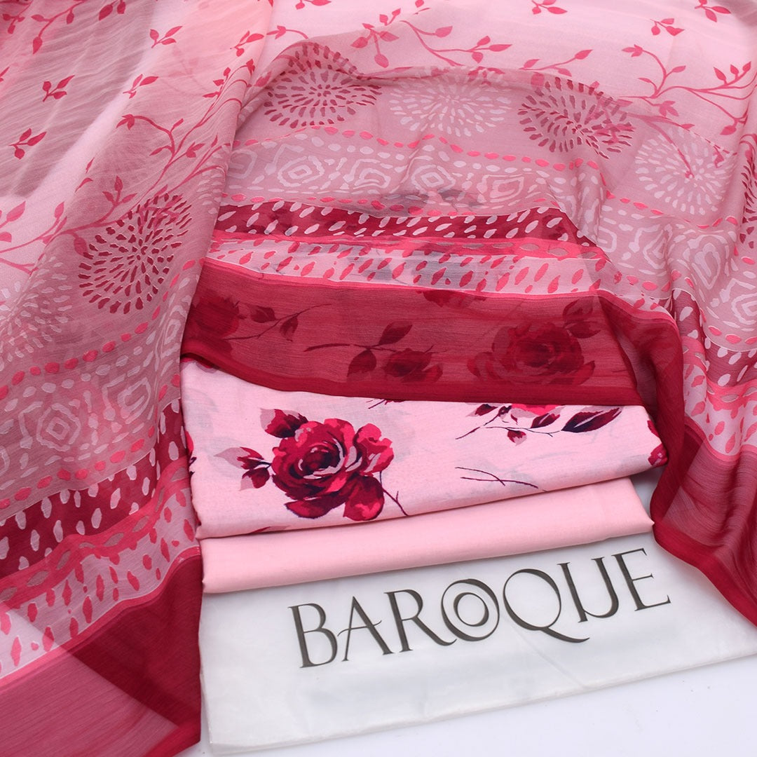 Baroque lawn 3-Piece Un-stiched