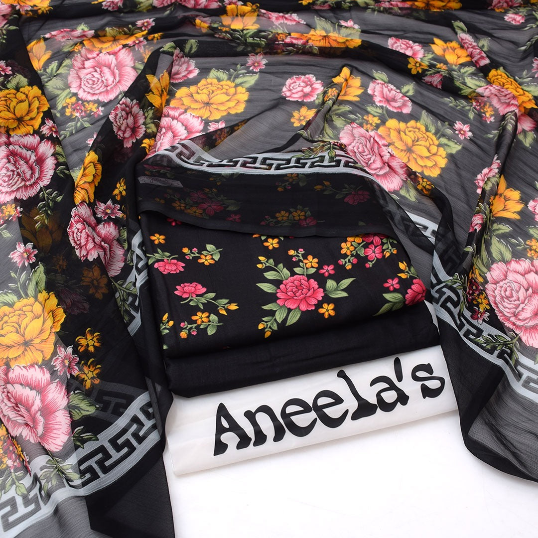 Aneela'S lawn 3-Piece Un-Stiched