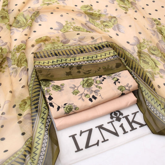 Iznik lawn 3-Piece Un-stiched