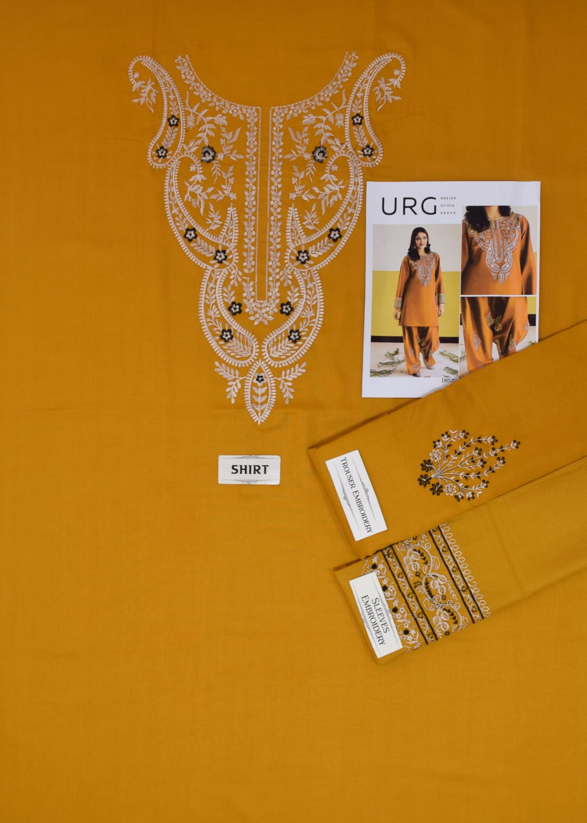 URG Embroidered 2-Piece Dhanak Un-stiched