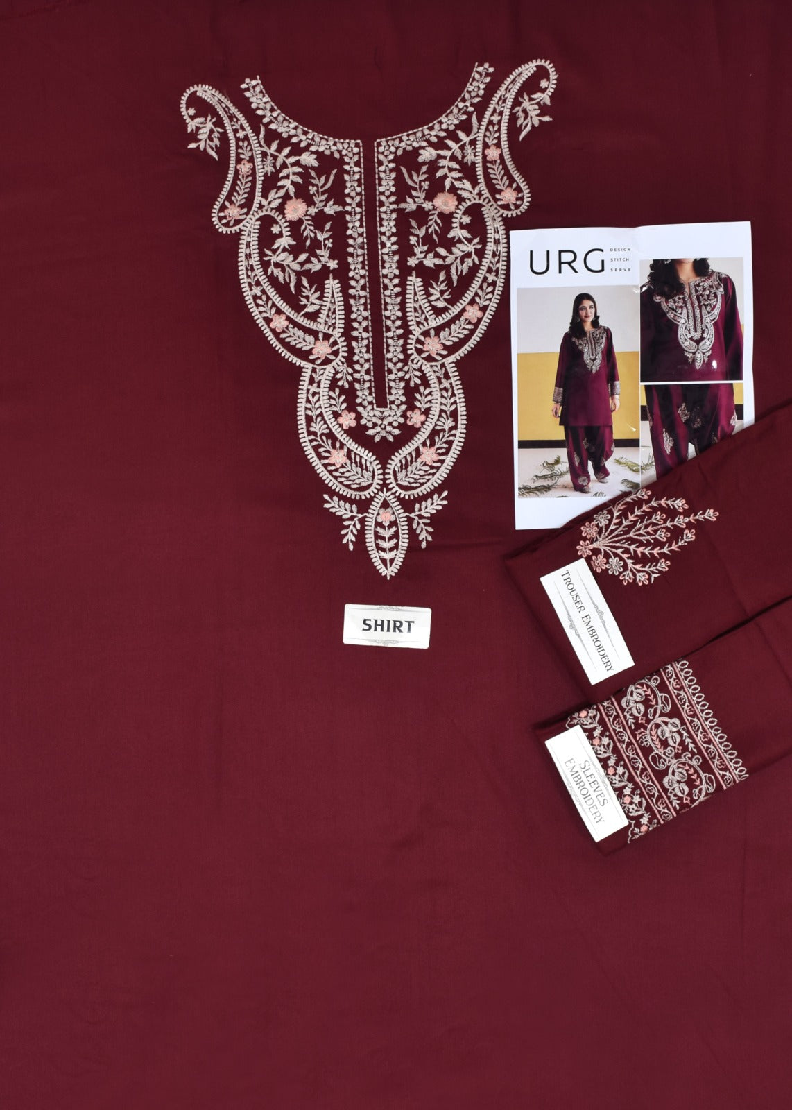 URG Embroidered 2-Piece Dhanak Un-stiched