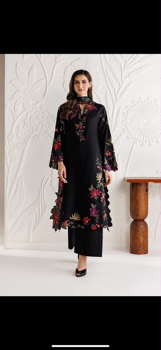 Iznik Dhanak Premium Embroidered 3-Piece