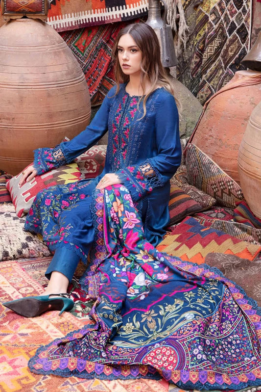 Maria.B Dhanak Premium Embroidered 3-Piece