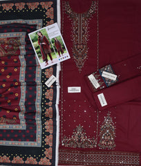 Jazmin Dhanak Premium Embroidered 3-Piece Unstitched Suit
