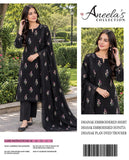 Indian Booti Dhanak Embroidered 3-Piece Un-Stiched