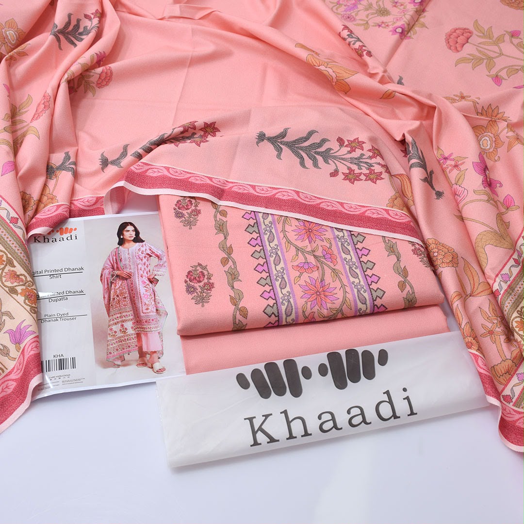 Khaadi — Dhanak 3-Piece Unstitched Suit