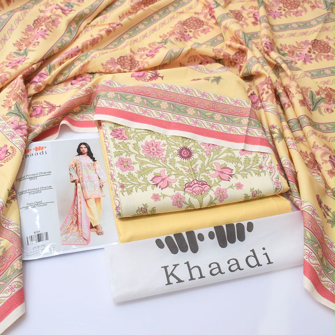 Khaadi — Dhanak 3-Piece Unstitched Suit