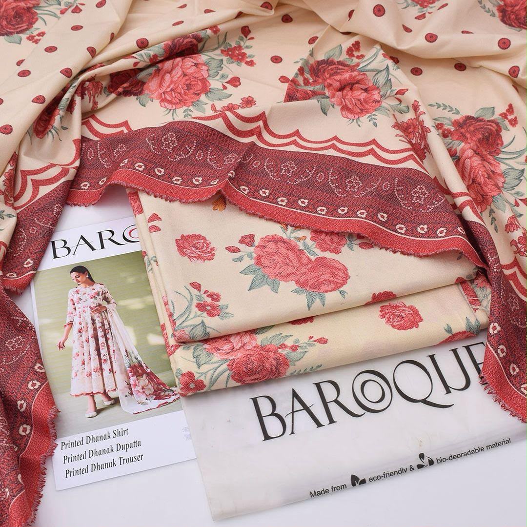 Baroque Dhanak 3-Piece Un-stiched
