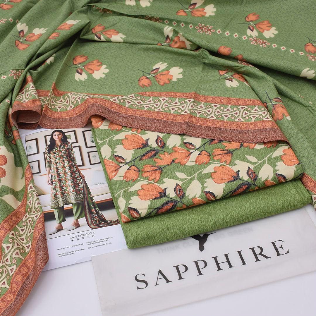 Sapphire Dhanak 3-Piece Unstiched