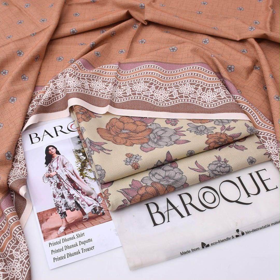Baroque Dhanak 3-Piece Un-stiched